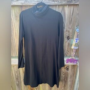 👗Columbia Black Turtleneck Long Sleeve Tunic Dress